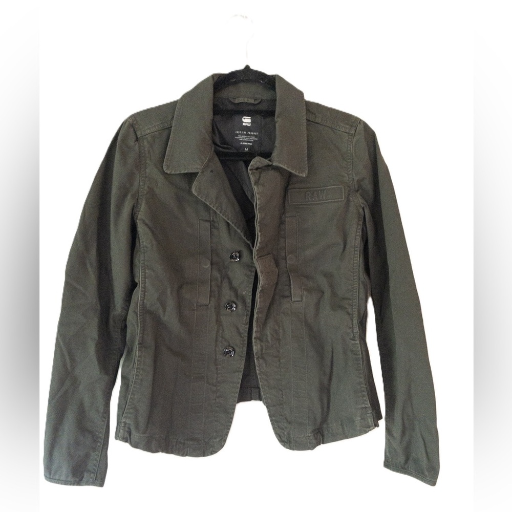 G-Star Raw Women's Dark Green Utility Jacket Canvas SZ M